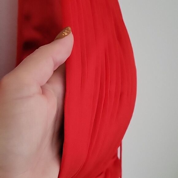 NWT cocktail dress Rosette Pintucked Fit-&-Flare Dress - Picture 7 of 13